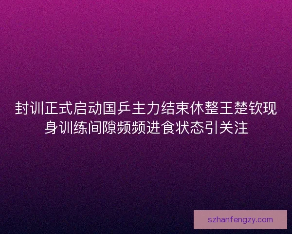 封训正式启动国乒主力结束休整王楚钦现身训练间隙频频进食状态引关注